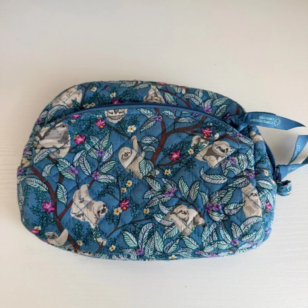 Vera Bradley Sloth Print Makeup Bag